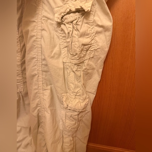 BDG Urban Outfitters Y2K Cream Cargo Pants - Picture 11 of 13